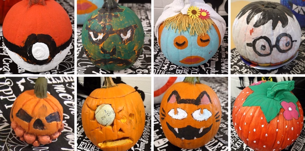 HM Crystal Beach Crenshaw Schools annual pumpkin decorating contest