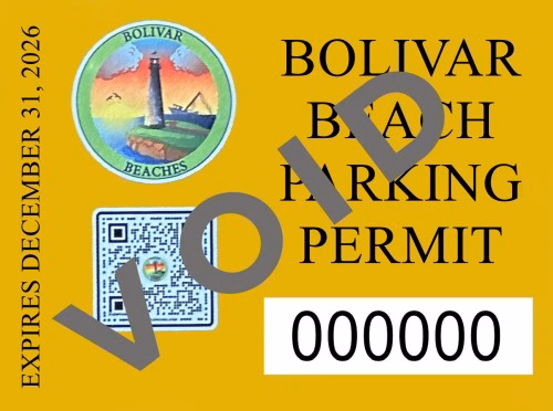Beachsticker2026 Crystal Beach 2026 Bolivar Beach Parking Permit