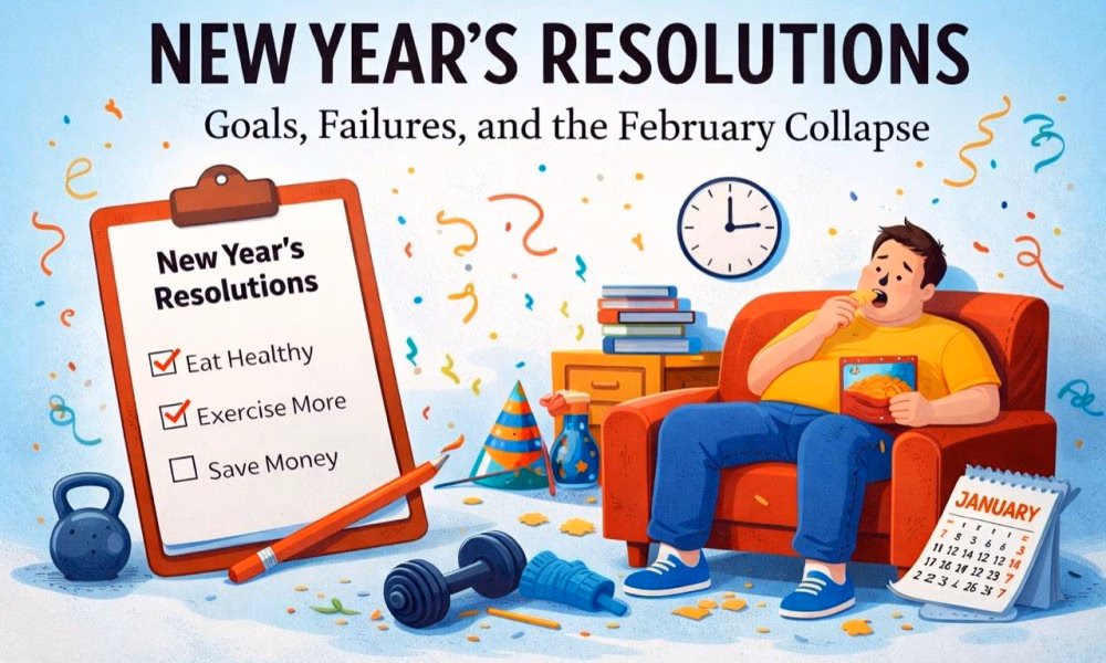 New Years Resolutions Bold Promises Good Intentions and the Inevitable February Collapse