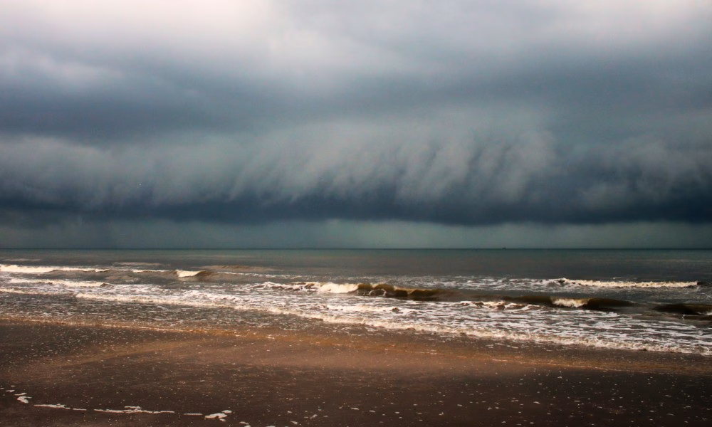 Gloomy weather in Crystal Beach
