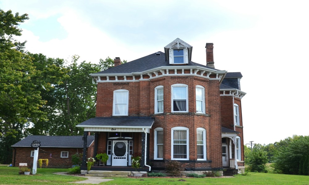 Older red brick house