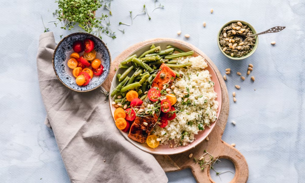 Salmon and quinoa dish
