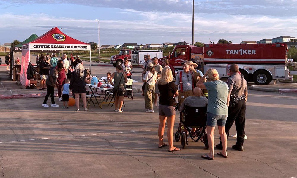 people attending National Night Out on Bolivar