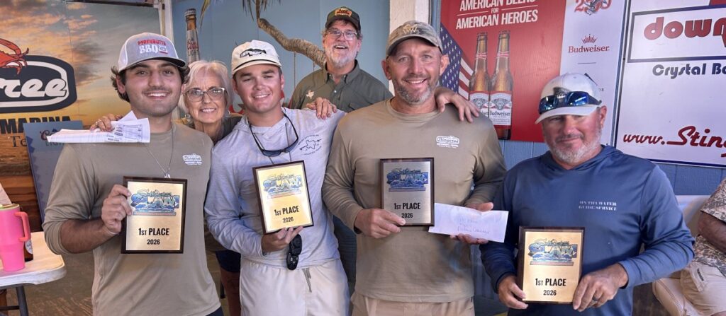2026 Stingaree Saltwater Slam Fishermen receiving awards