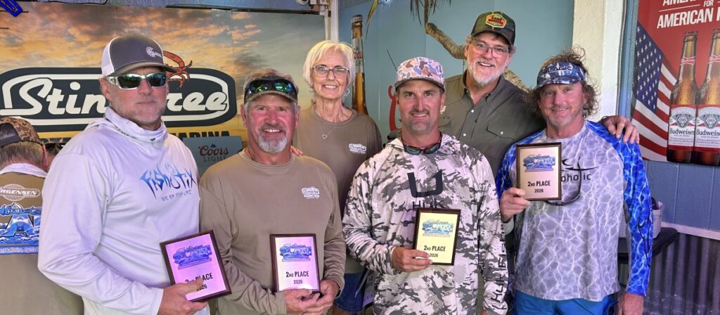 2026 Stingaree Saltwater Slam Fishermen receiving awards